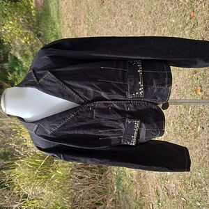 Goddess Black Blazer with Studded Details